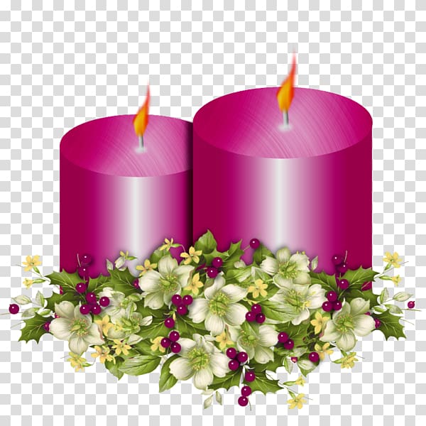 Christmas Candle , Burning candles transparent background PNG clipart