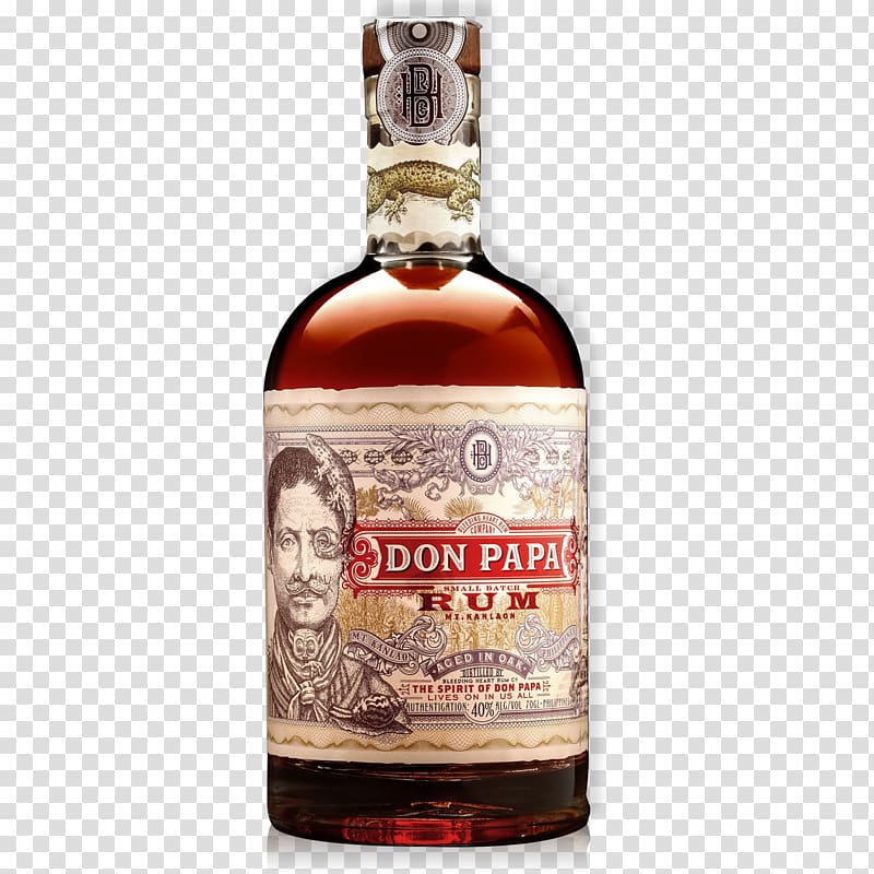 Don Papa Rum Liquor Light rum Gin, pepper aniseed transparent background PNG clipart