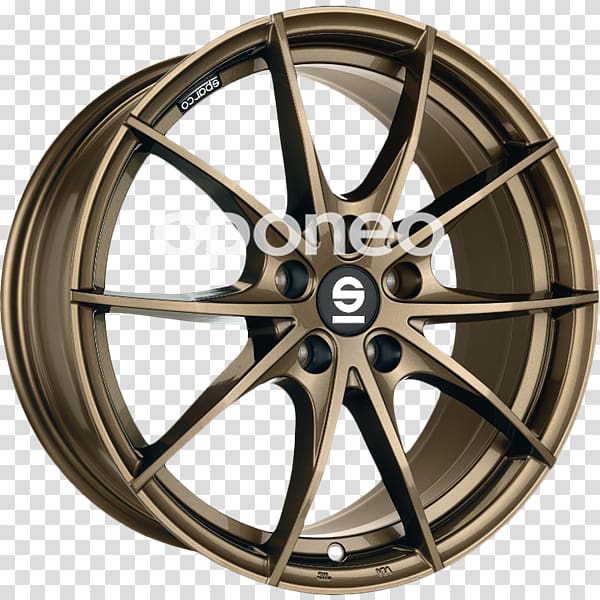 Car Alloy wheel Sparco Bronze, car transparent background PNG clipart