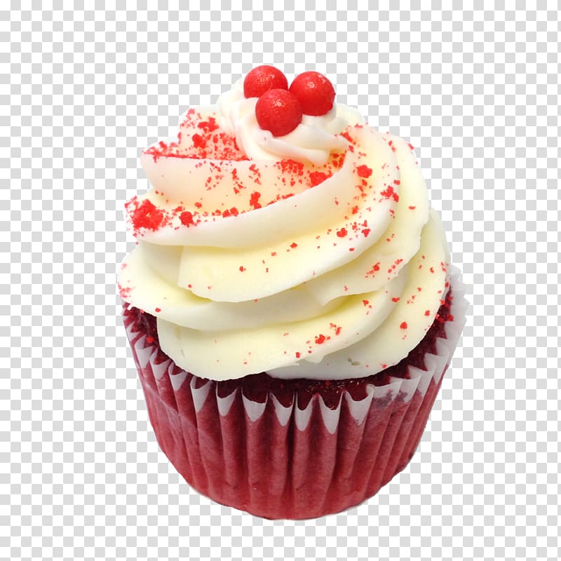 Cupcake Red velvet cake Frosting & Icing Cheesecake Chocolate brownie, cupcake transparent background PNG clipart
