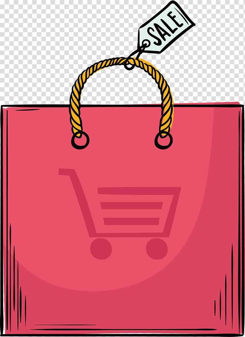 Handbag Shopping bag , Pink shopping bag transparent background PNG clipart