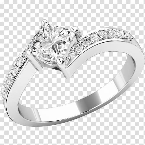 Princess cut Engagement ring Diamond cut Eternity ring, ring transparent background PNG clipart