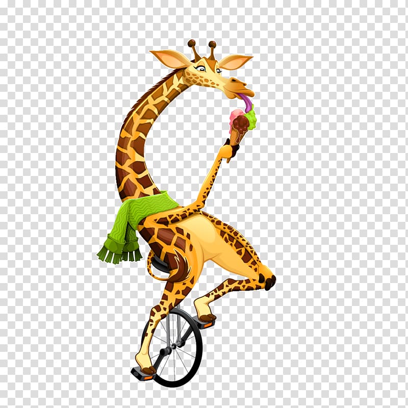 Cartoon Funny animal Illustration, cartoon giraffe creative juggling transparent background PNG clipart