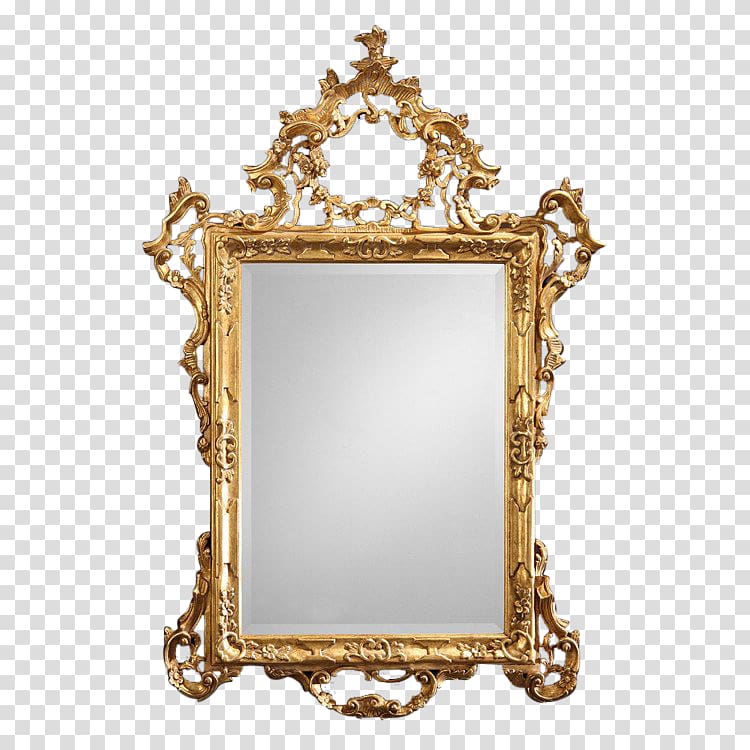 Frames 18th century Mirror Wood carving, mirror transparent background PNG clipart