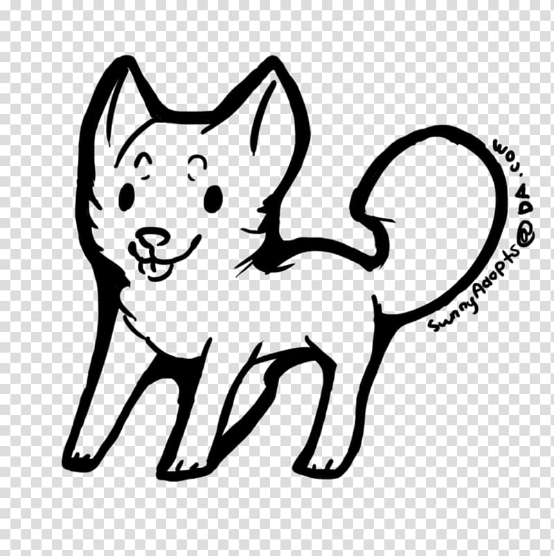 Whiskers Kitten Line art Dobermann Drawing, Lineart transparent background PNG clipart