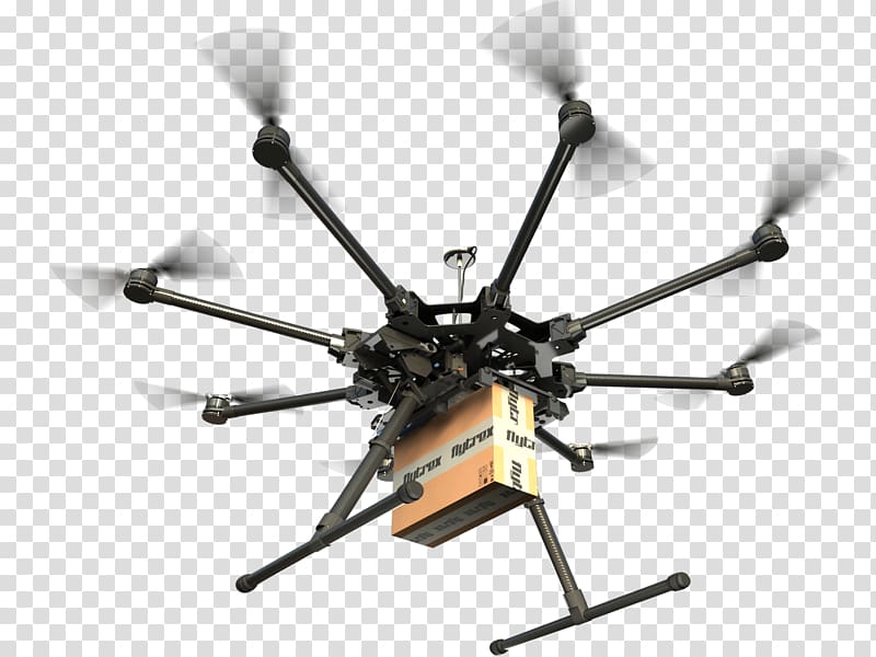 Unmanned aerial vehicle Delivery drone Quadcopter Mail, Drones transparent background PNG clipart
