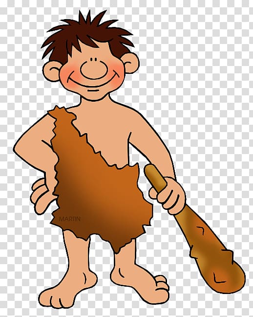 caveman holding club illustration, Neanderthal Homo sapiens Early human migrations Stone Age Upright man, Ancient Man transparent background PNG clipart