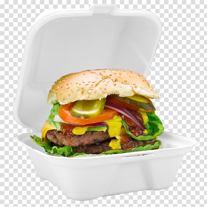 Take-out Hamburger Bagasse Box Food, Food Container transparent background PNG clipart