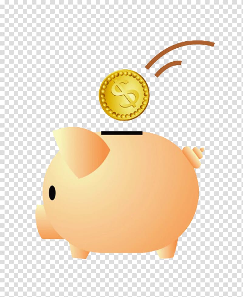 Domestic pig Cat Cartoon, Coin pig transparent background PNG clipart