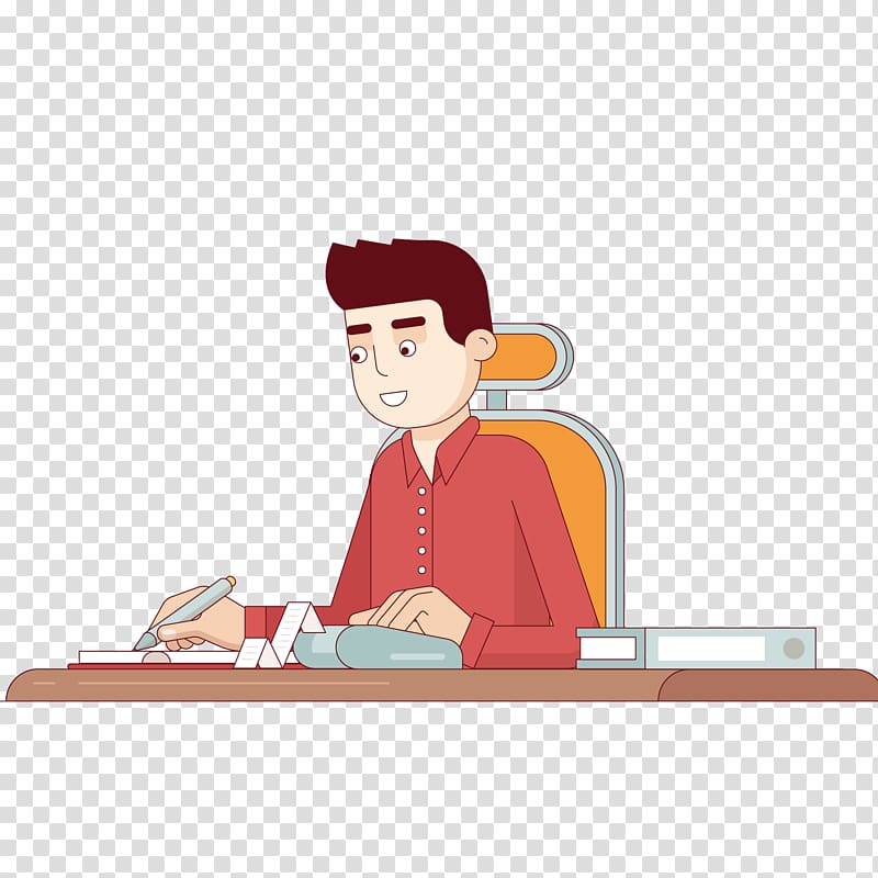 Graphic design Illustration, Working man transparent background PNG clipart