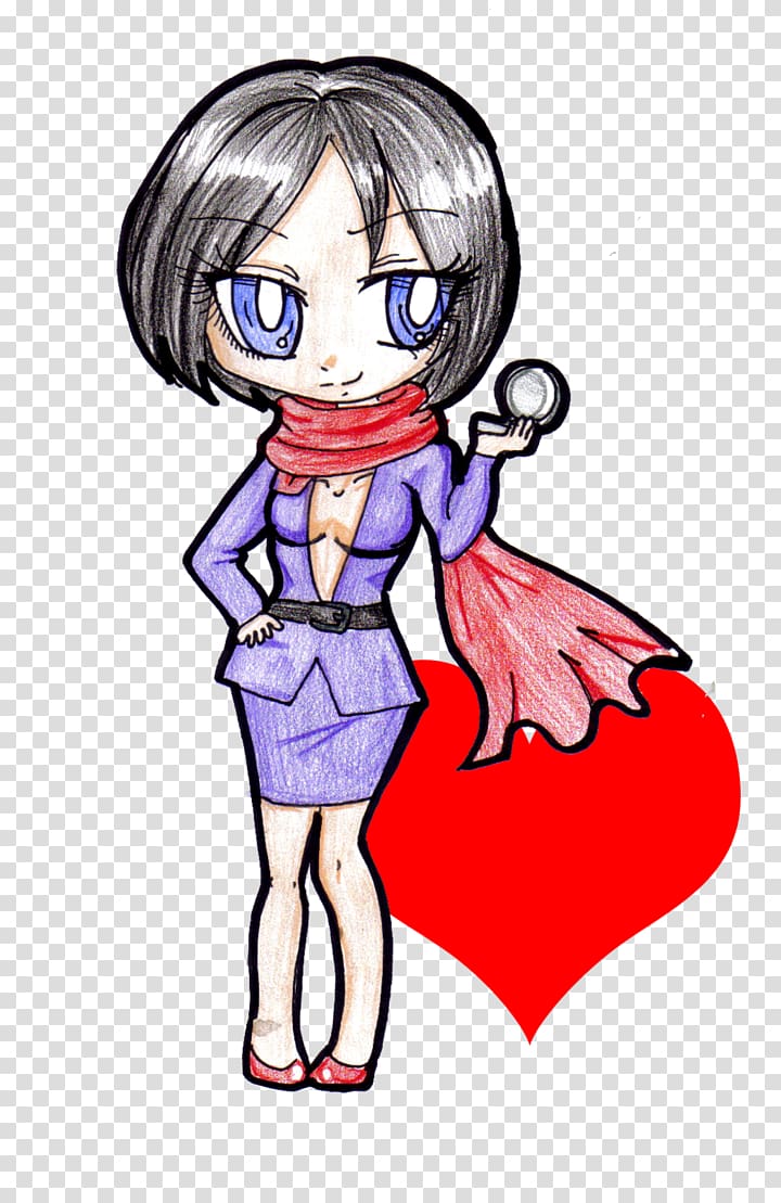 Ada Wong Resident Evil 6 Resident Evil 2 Chibi Drawing, Chibi transparent background PNG clipart