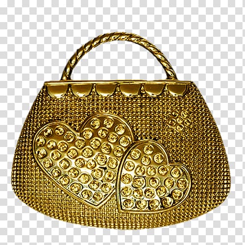 Handbag , Golden bag transparent background PNG clipart