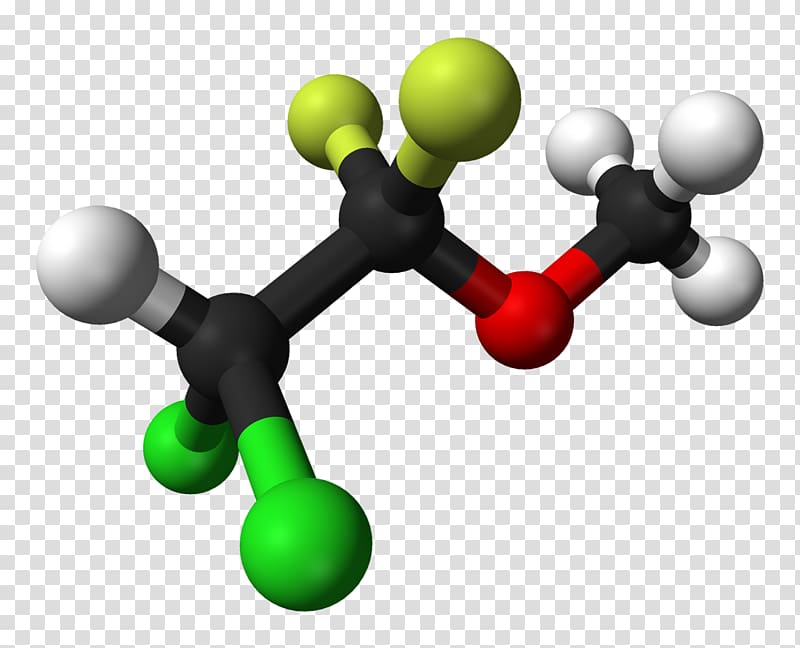 Methoxyflurane Halogenated ether Chemical formula Molecule, chemical molecules transparent background PNG clipart