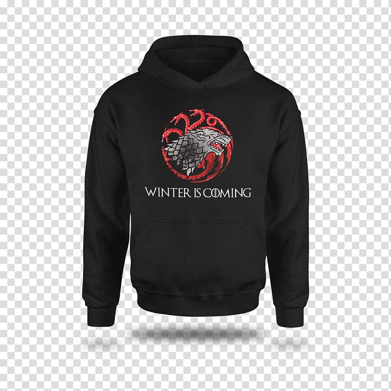 Long-sleeved T-shirt Hoodie Clothing Sweater, Winter Is Coming transparent background PNG clipart