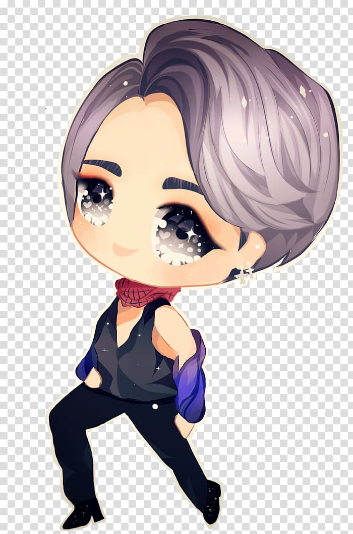 BTS Chibi Drawing Blood Sweat & Tears Fan art, Chibi transparent background PNG clipart