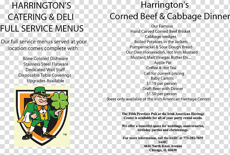 Harrington's Catering & Deli Delicatessen Restaurant Food, corned beef transparent background PNG clipart
