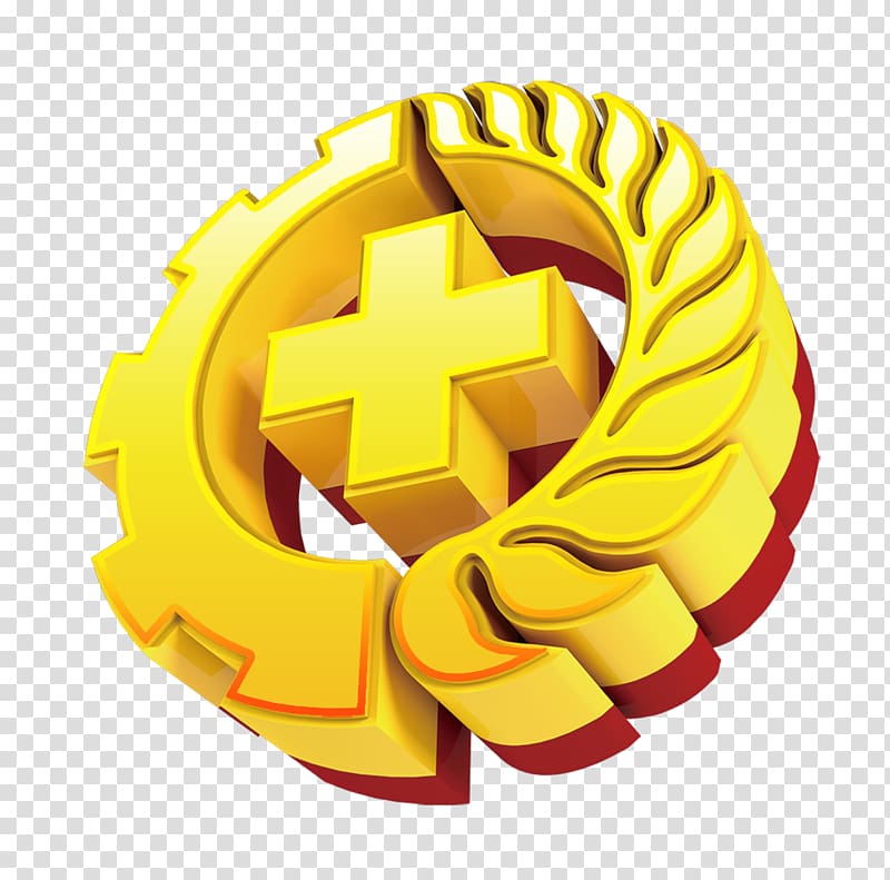 Logo Icon, Golden Red Cross badge transparent background PNG clipart