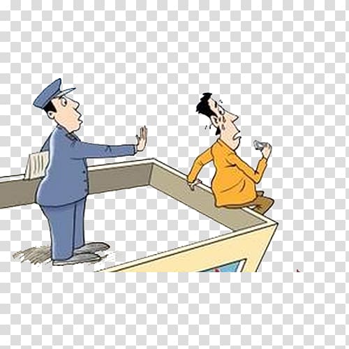 Estudante Police officer Arm Public security, The police are trying to persuade a man who wants to be born transparent background PNG clipart