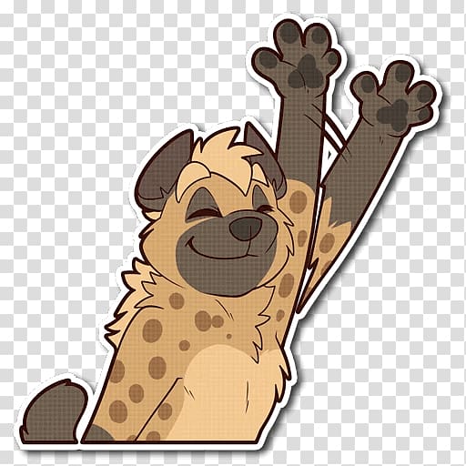Dog Telegram Sticker Spotted hyena, Dog transparent background PNG clipart