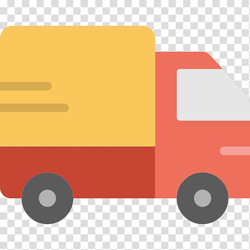 red, yellow, and pink truck illustration, Car Delivery Truck Icon, truck transparent background PNG clipart