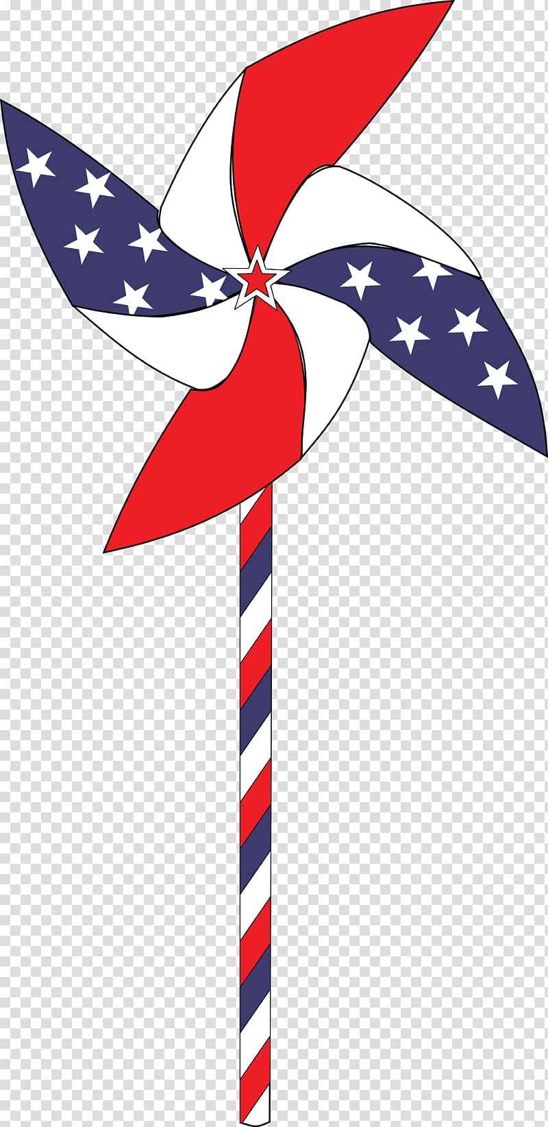 Independence Day Pinwheel Flag of the United States , Animation transparent background PNG clipart