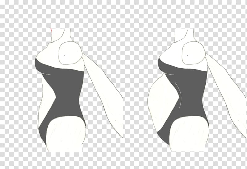 Shoulder Sleeve White Drawing, thin body transparent background PNG clipart