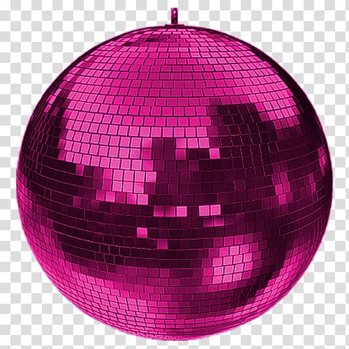 pink baubels, Disco ball Mirror, disco transparent background PNG clipart