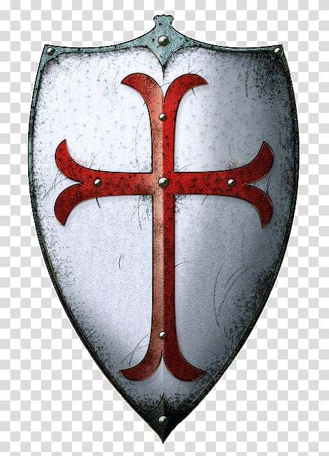 Middle Ages Crusades Knights Templar Shield, Knight transparent background PNG clipart