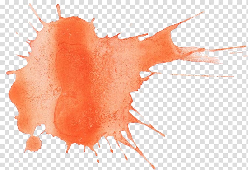 orange watercolor splatter