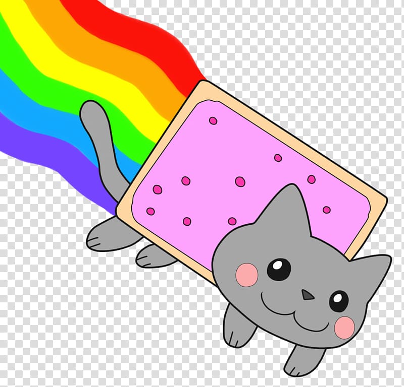 Nyan Cat YouTube Sticker Internet meme, cartoon rainbow transparent background PNG clipart