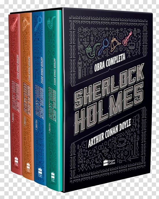 Sherlock Holmes (box): OBRA COMPLETA Sherlock Holmes 4 Volumes, Caixa Especial Book Dr. Watson, book transparent background PNG clipart