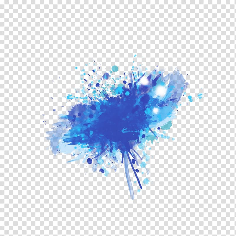 blue paint splat , Desktop Anime Chibi , color splash transparent background PNG clipart