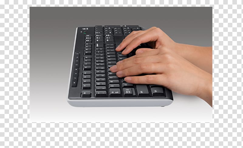 Computer keyboard Computer mouse Logitech Unifying receiver Wireless Logitech K270, Computer Mouse transparent background PNG clipart