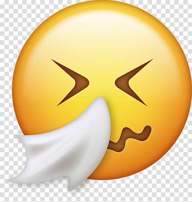 iPhone Emoji Emoticon Smiley Sneeze, Apple splash transparent background PNG clipart