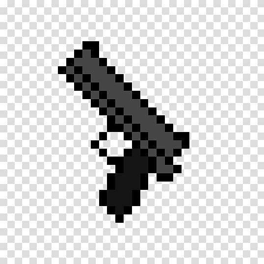 Minecraft Pixel art graphics, minecraft gun mod transparent background PNG clipart