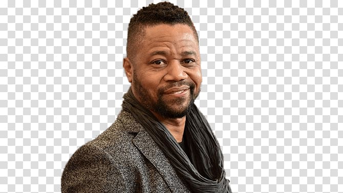 smiling man wearing gray top, Cuba Gooding Jr transparent background PNG clipart