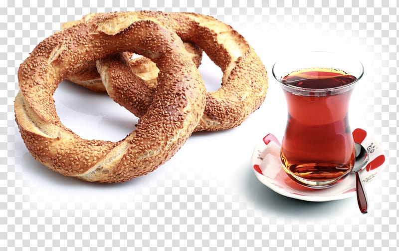 Bagel Simit Turkish tea Turkish cuisine, bagel transparent background PNG clipart