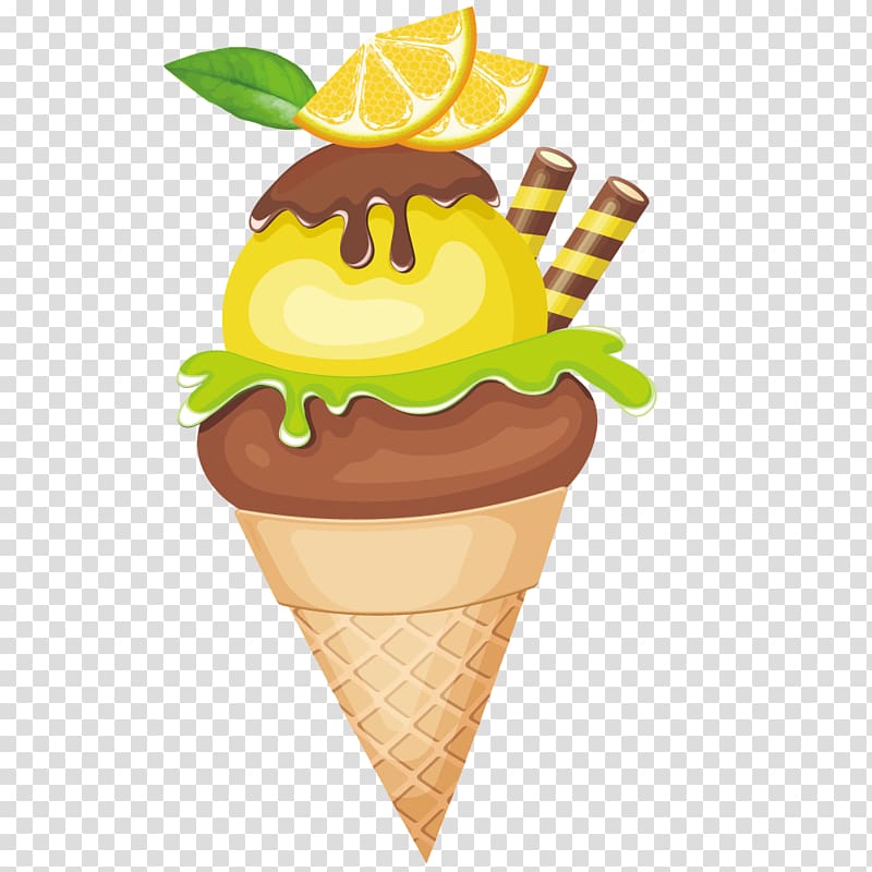 Ice cream cone Bakery Dessert, chocolate juice small cones transparent background PNG clipart