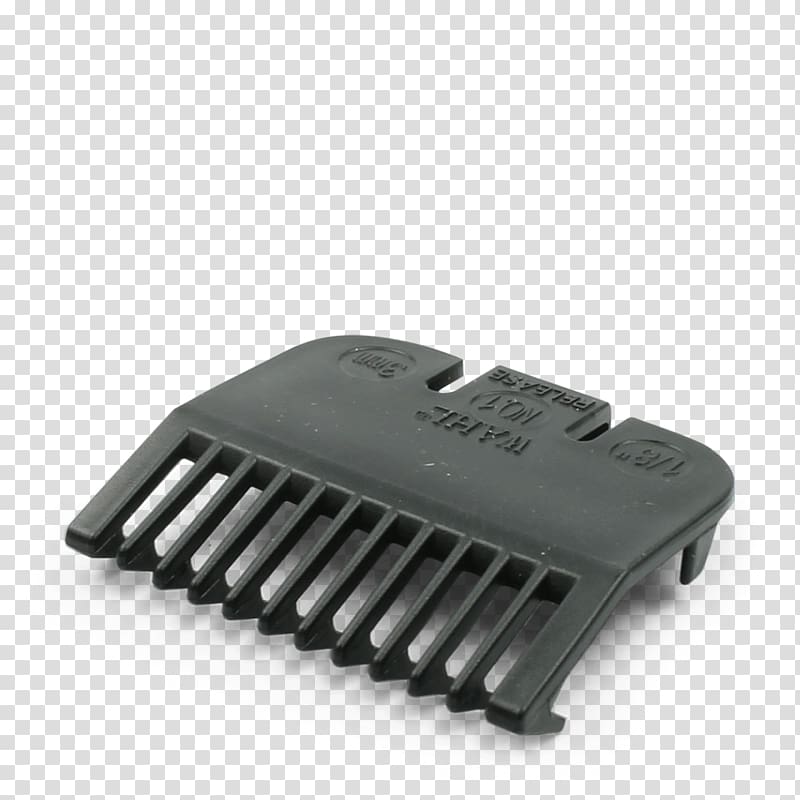 Wahl Flat Top Comb Small Black Wahl Clipper Barber plastic, plastic mustache comb transparent background PNG clipart