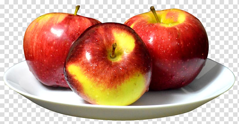 several honeycrisp apples on top of plate, Apple Food , Apples on the White Plate transparent background PNG clipart
