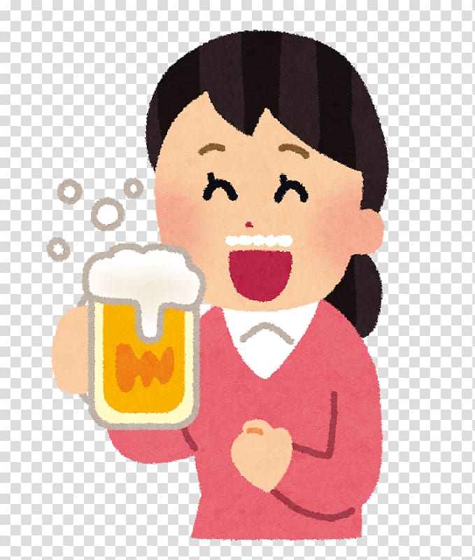 Sakana Beer Sake Alcoholic drink Drinking, woman beer transparent background PNG clipart