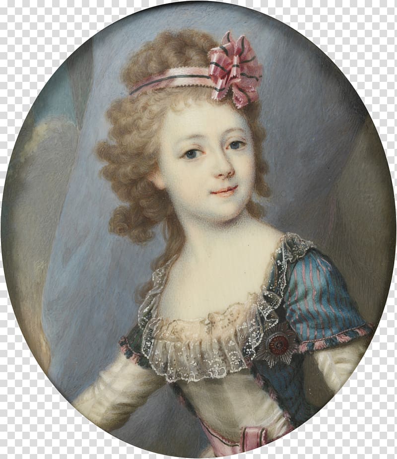 Grand Duchess Alexandra Pavlovna of Russia Portrait miniature Painting 18th century, painting transparent background PNG clipart