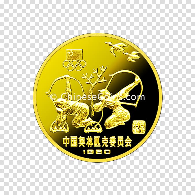Chinese Gold Panda Proof coinage Numismatics, gold transparent background PNG clipart