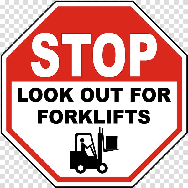 Traffic sign Forklift identification Logo, look out transparent background PNG clipart