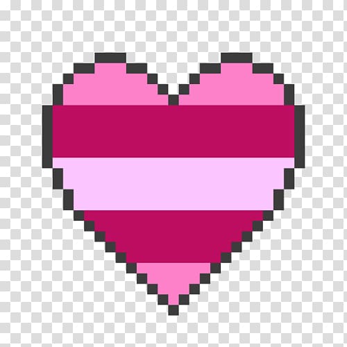 Pixel art Transgender, Pixel heart transparent background PNG clipart