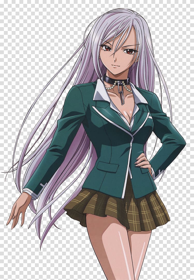 Moka Akashiya Rosario + Vampire Anime Tsukune Aono, Anime transparent background PNG clipart