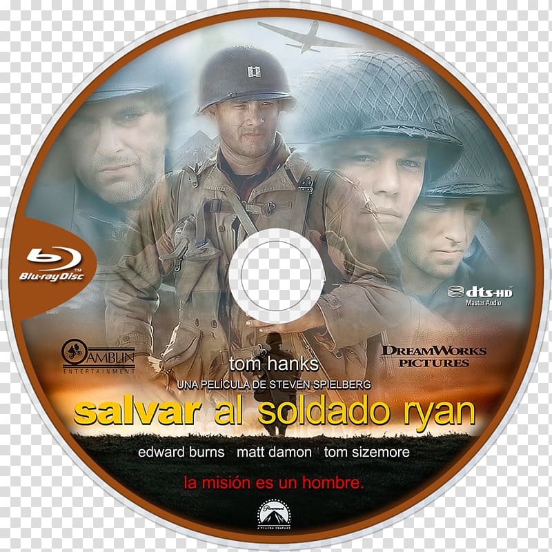 Saving Private Ryan Tom Hanks DVD Blu-ray disc YouTube, dvd transparent background PNG clipart