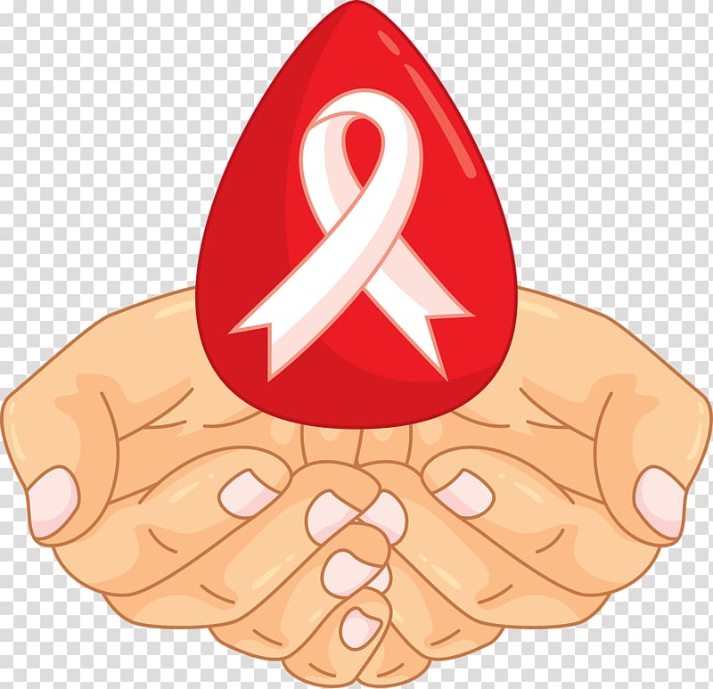 Hand painted World AIDS Day transparent background PNG clipart
