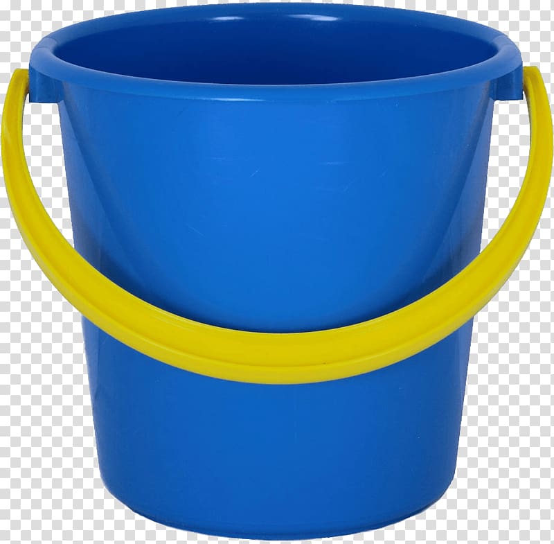 Bucket Plastic, Plastic Blue Bucket transparent background PNG clipart