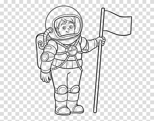 Astronaut Coloring book Space suit Drawing Spacecraft, astronaut transparent background PNG clipart